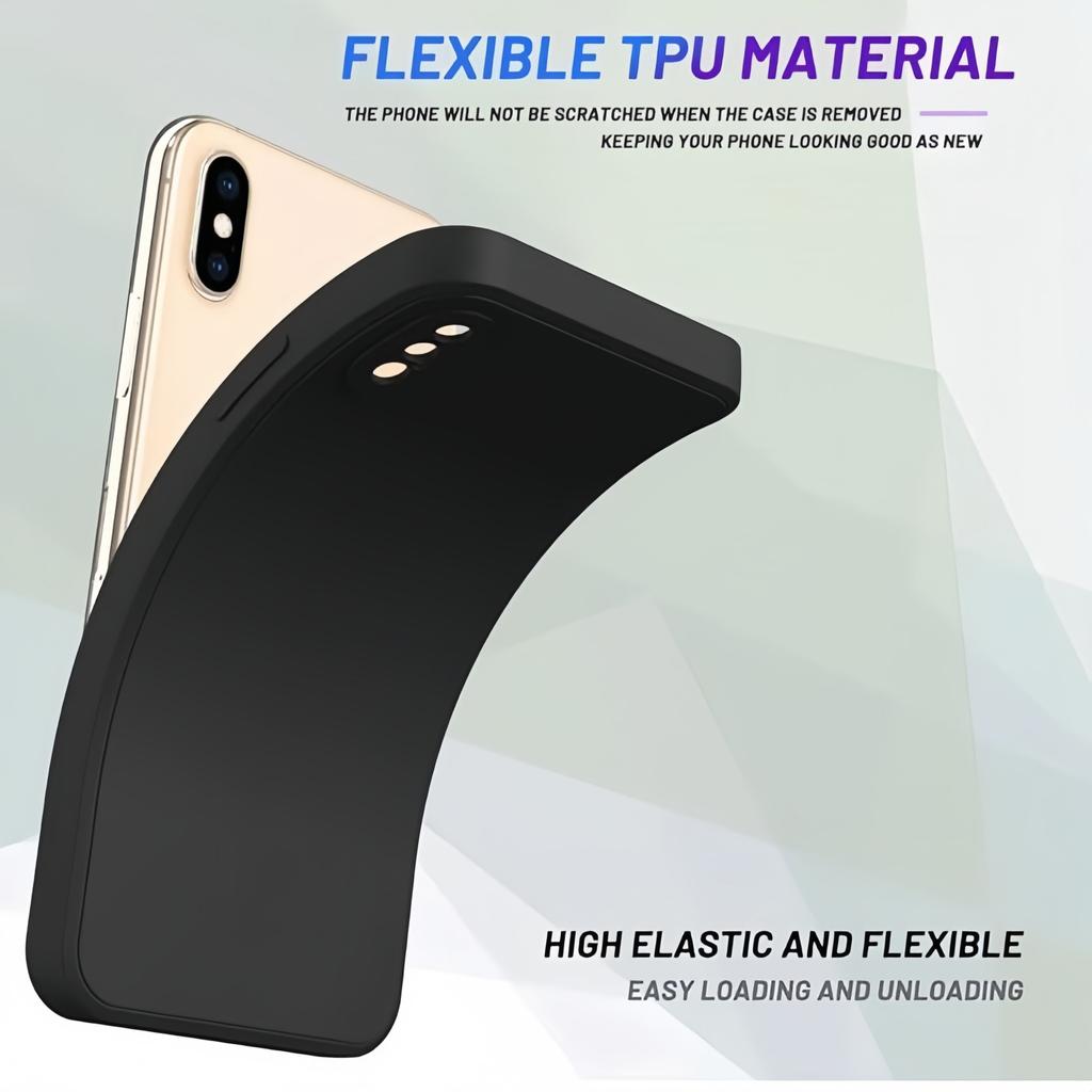 Moderne Einfarbige Stoßfeste Schutzhülle aus flüssigem Silikon für iPhone Xs Max / X / Xs