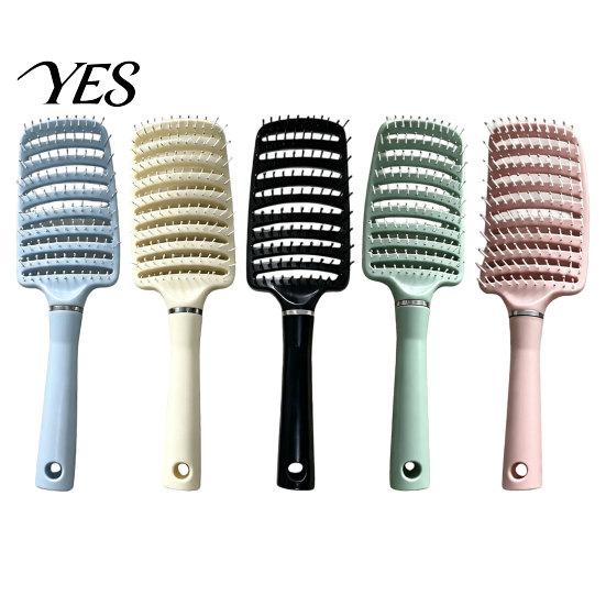 Hollow Hair Brush Curved Vented for Women, Detangling Paddle Long Scalp Massaging Thick Curly Wet Hair, Blow Fast Drying Detangler Styling Tool