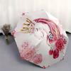 "Magical Unicorn Crown: Floral Fantasy for Kids!"Umbrella, Portable 3-Fold Compact Umbrella for Men & Women ES21