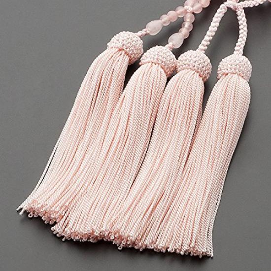 Buddhist Altar Shop Takita Shoten Prayer Beads Jodo Shinshu Authentic Prayer Beads Red Crystal 8 Inch Pure Silk Headed Tassel Prayer Main Prayer