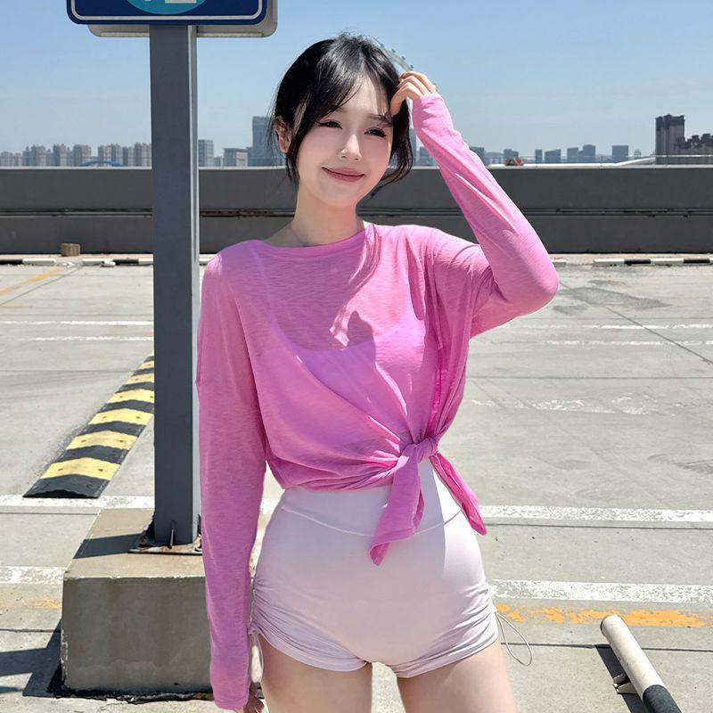 

Одежда для йоги Накидка Верхняя одежда Хлопок слабэ Дышащий С длинным рукавом Спортивный топ Прикрывающий живот Йога/Пилатес/На открытом воздухе Prism powder L/XL