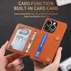 Etui z przegródką na karty, magnetyczny uchwyt samochodowy, do iPhone 14 13 Pro Max 12 Mini, z smyczą, wstrząsoodporne etui na telefon Coque Fundas