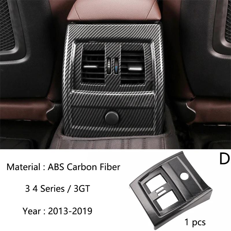 ABS Carbon Fiber Center Console Lid Armrest Box Trim Protective Cover For BMW 3 4Series3GT F30 F31 F34 F36 320i Car Accessories