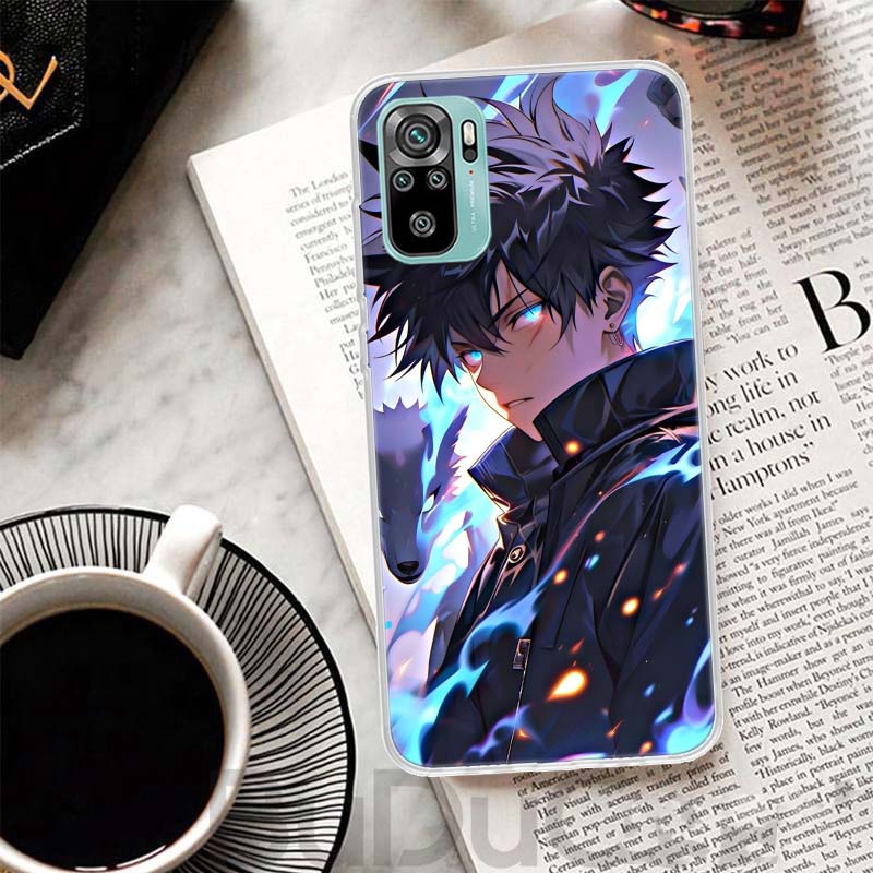 Kaisen J-Jujutsu Fushiguro Megumi Cover For Xiaomi Redmi Note 14 13 12S 12 11 Pro Plus Phone Case 11S 10S 10 11E 11T + 9S 9 Prin