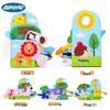 Baby Animal Shape Touch & Feel Cloth Book with Crinkle Paper, Tear-Resistant Pages, Mirror & 3D Tails