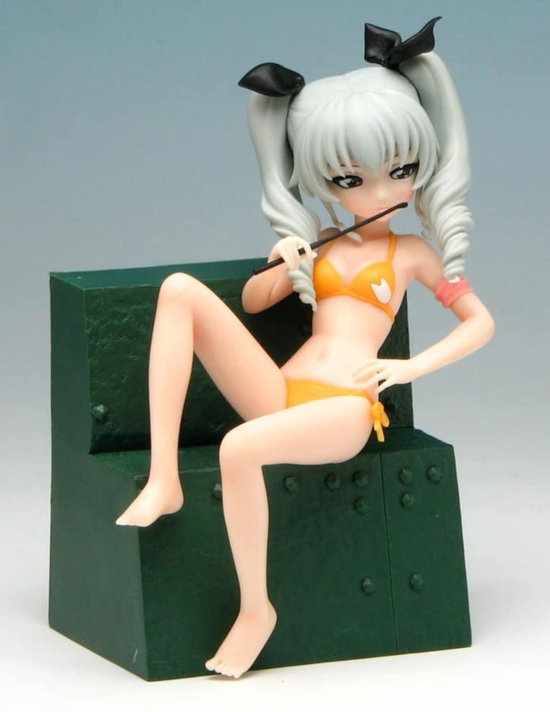 PLATZ Girls Panzer Anchovy Swimsuit Garupan 10th Anniversary Special Scale 28x4x12cm Molded Color Resin Kit & Ver. Edition! 1/10 GPSP-12