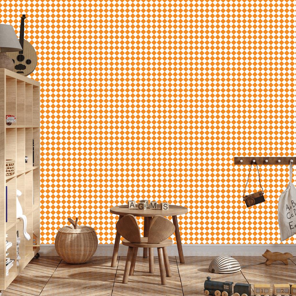 Geometric rhombus wallpaper cream, gold and white 50x1000