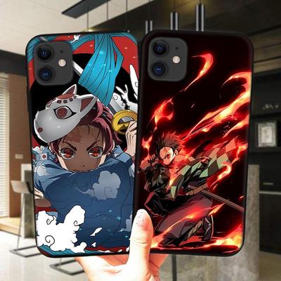 Iblis avcısı japonya Anime telefon kılıfı iPhone 11 12 13 Pro Max X XS XR 6 6S 7 8 artı 5S SE 2020 12Pro 12Mini siyah silikon kapak