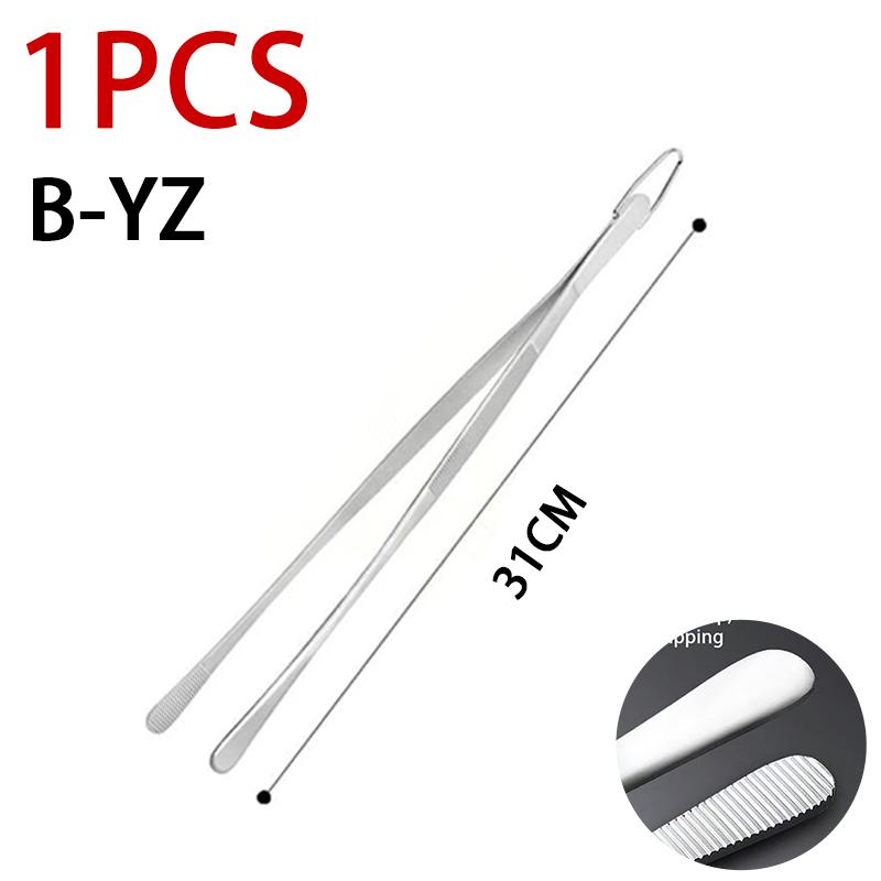 1pcs 12 Inch Stainless Steel Cooking Tweezers Kitchen Tongs BBQ Tool Tweezers for Cooking Kitchen Accessories CFQJ007