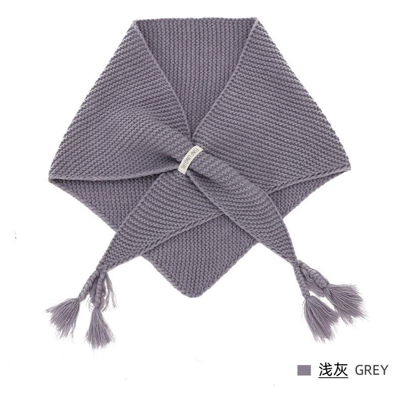 Knitted Wool Blend Scarf - Luxurious Cashmere Feel Triangle Shawl Women Thick Warm Winter Accessory