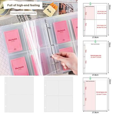 10 Unidades o 25 Unidades PP Kpop Carpeta para Fotocards Hojas Múltiples Bolsillos Múltiples Funda Certificado