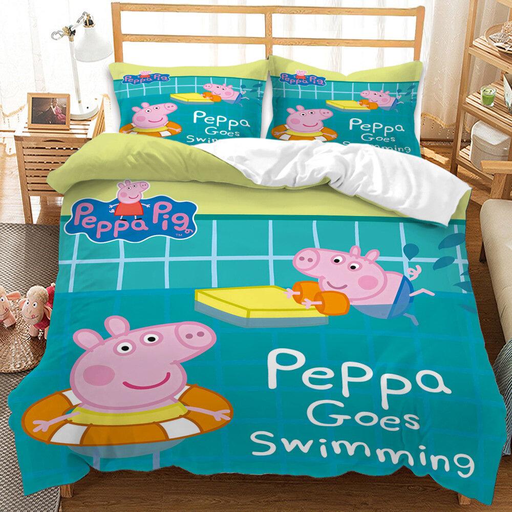Cute Printed Quilt Cover Pillowcase Three-Piece Set Can Be Made Into Four-Piece 3D Digital Printing