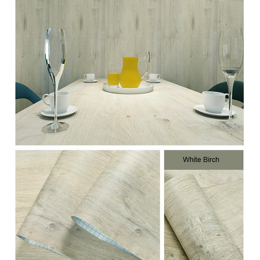 

Wood Grain DIY Decorative Film Self Adhesive Furniture Renovation Wallpaper Wardrobe Cabinet Desk Door Waterproof Wall Stickers 40cm x 3m