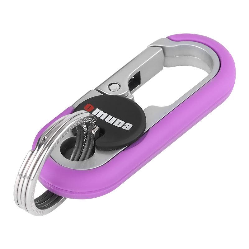 Omeida Pánská pevná kovová klíčenka s dvojitými kroužky