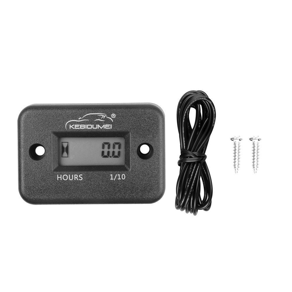 Digital Hour Meter Waterproof LCD Display Hour Counter for Bike Motorcycle ATV Snowmobile Marine Boat Ski Dirt Gas Engine VL11
