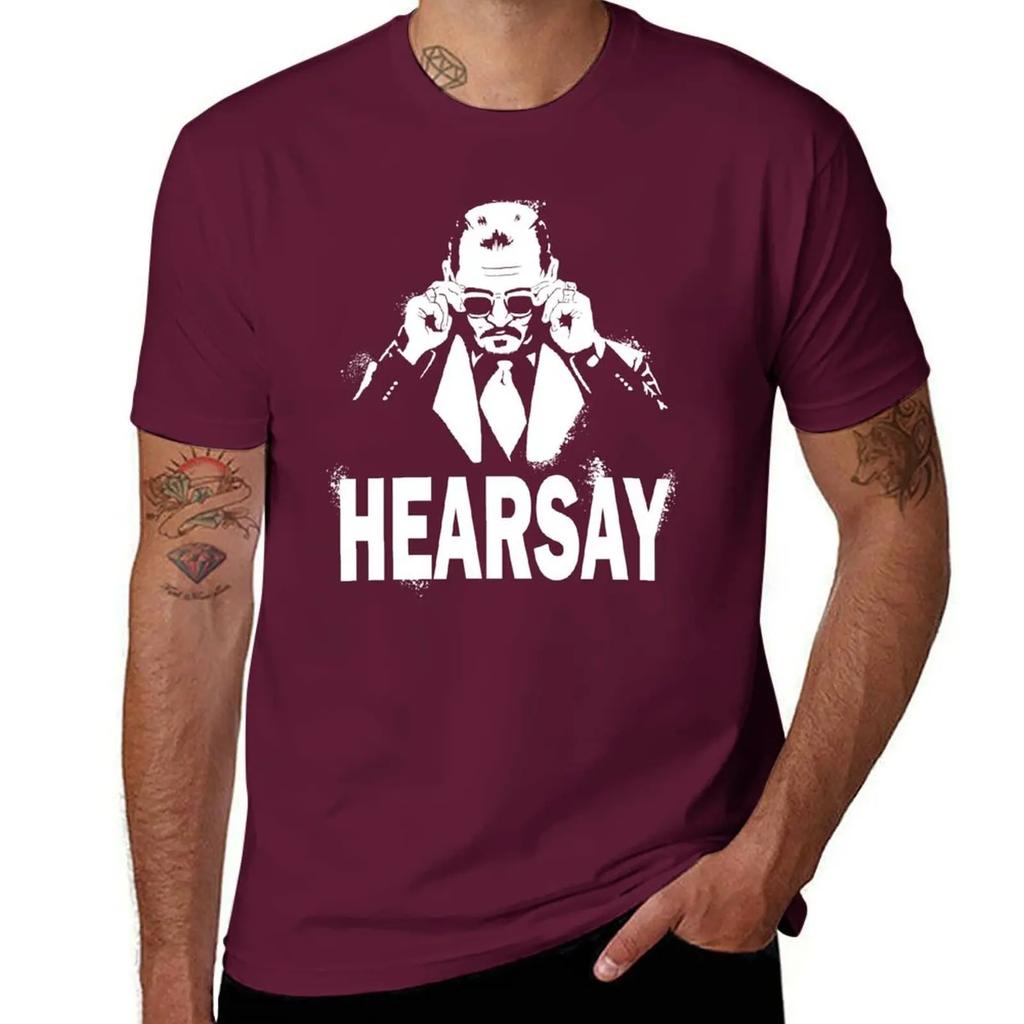Hearsay T-Shirt Aesthetic Clothing Graphic T Shirts Black T Shirts for Men