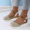 Trendy Women Sandals Summer Baotou Wedge Sandal Outdoor Non Slip Platform Sandals for Women Leather Casual Sandal Sandalia Mujer