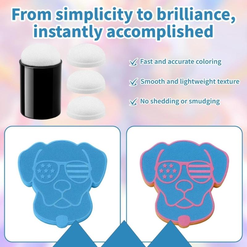 Pack of 80 Finger Sponge Applicators for Smooth Art and Cosmetic Blending Featuring Ergonomic Grip and Easy Cleaning