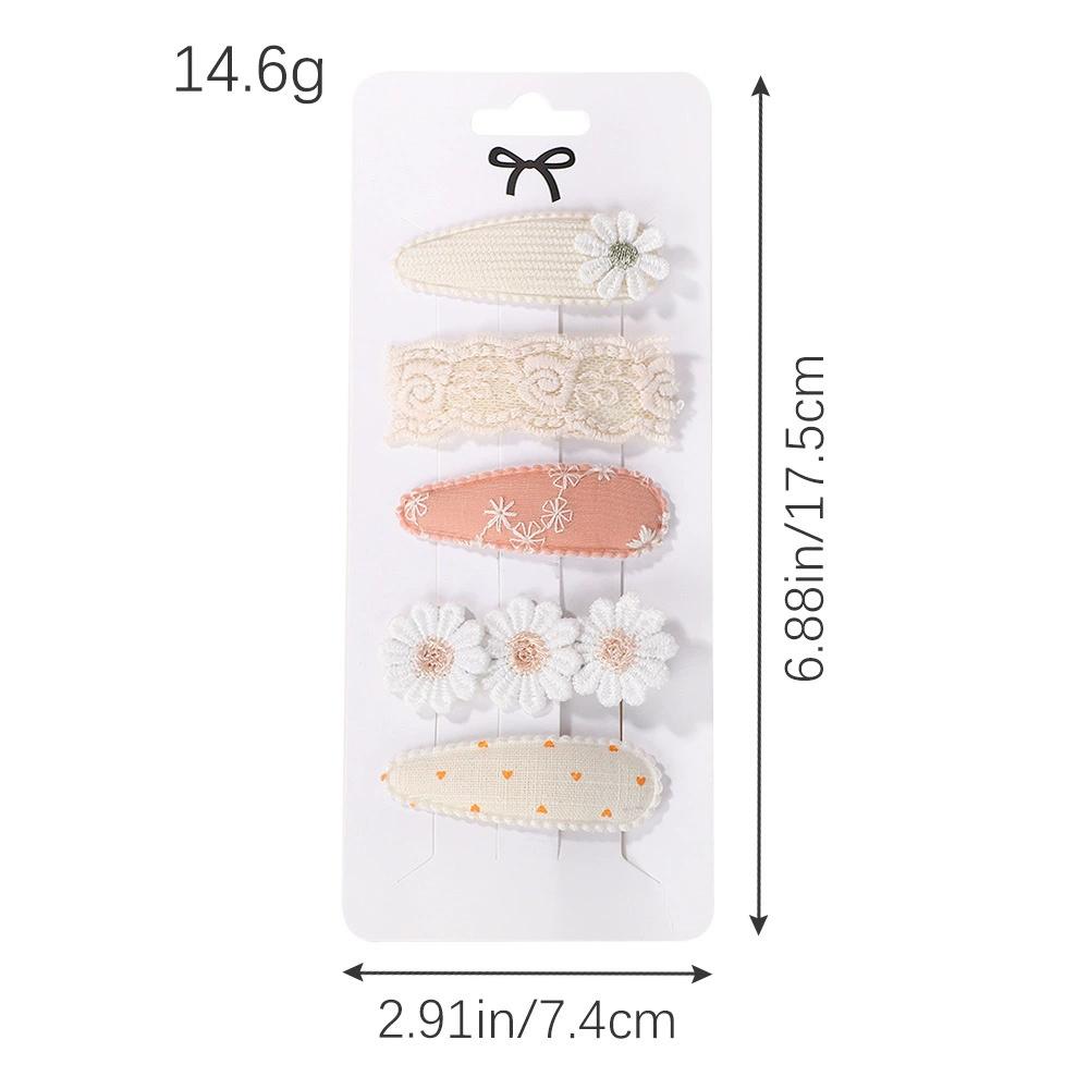 4PCS Cute Flower Baby Hair Clip Fabric Set Four Seasons Versatile Children's Hair Accessories Hair Clip Set