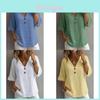Geometric Pattern Womens Casual T Shirt With V Neck And Short Sleeves For Summer Wear