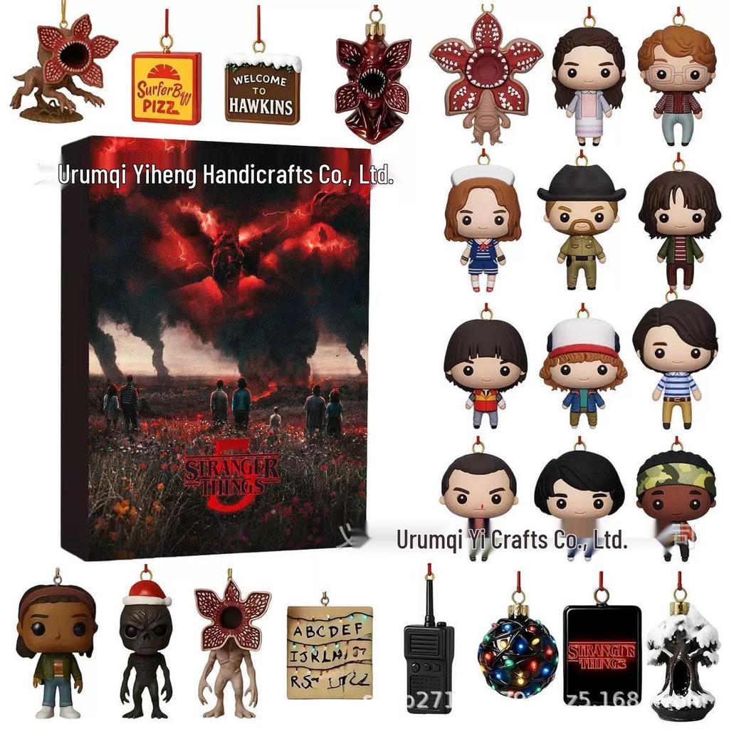2026 Stranger Things Weihnachts-Countdown Acryl-Anhänger Kalender
