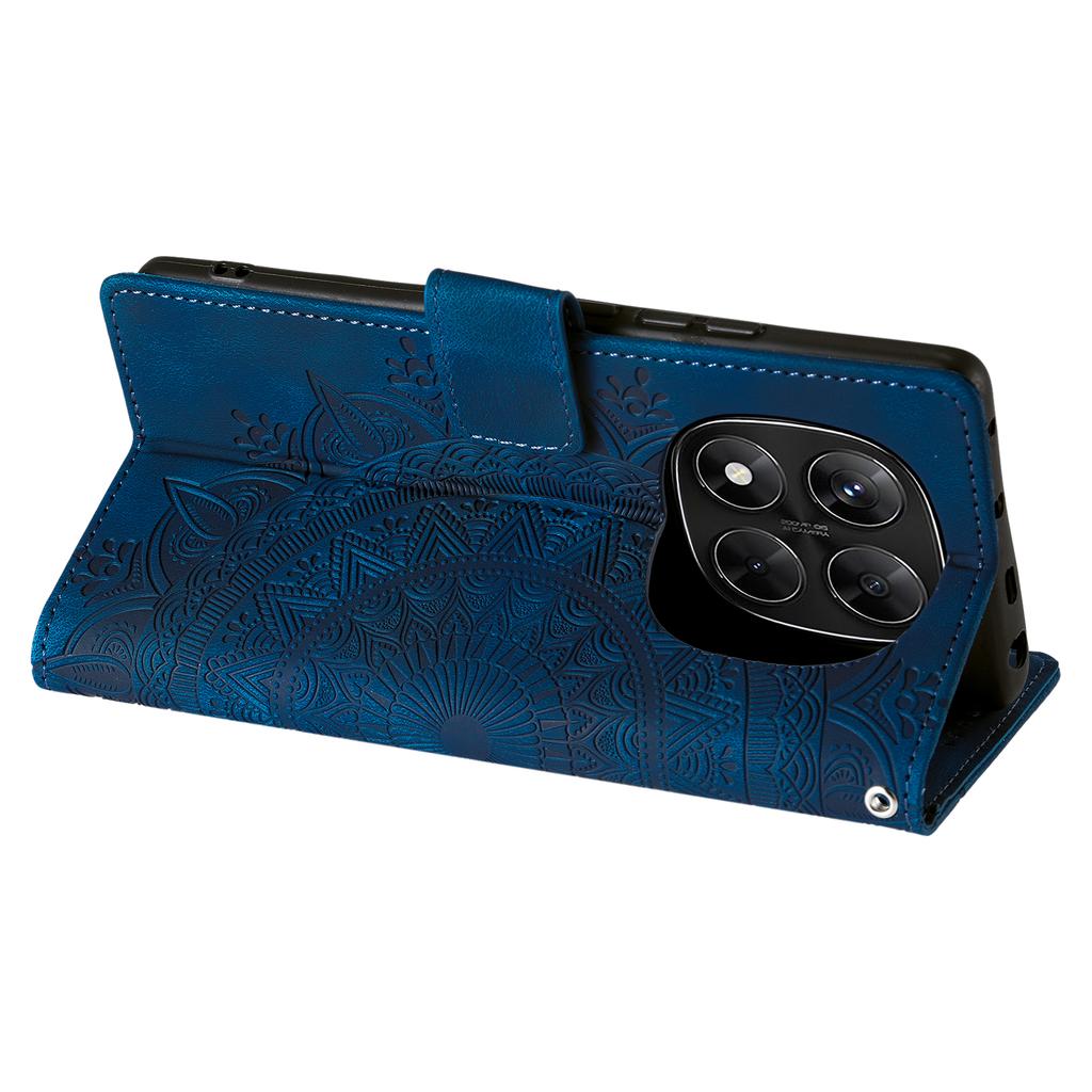 For Xiaomi Redmi Note 14 Pro 5G/Poco X7 5G Case Imprinted Totem Skin Feel Wallet Leather Phone Cover