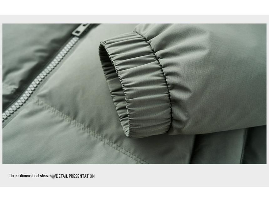 Veste d'hiver pour homme 90% duvet - Tendance, Polyvalente, Col montant Manteau chaud