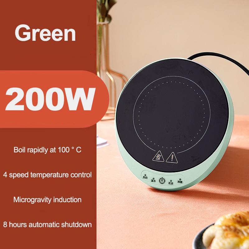 

Подогреватель для чашек 100°C, подогреватель для кружек, чайник, подставка под стакан, электрическая плита, индукционная плита, электрогрелка для кофе, молока, чая, 200 Вт зелёный