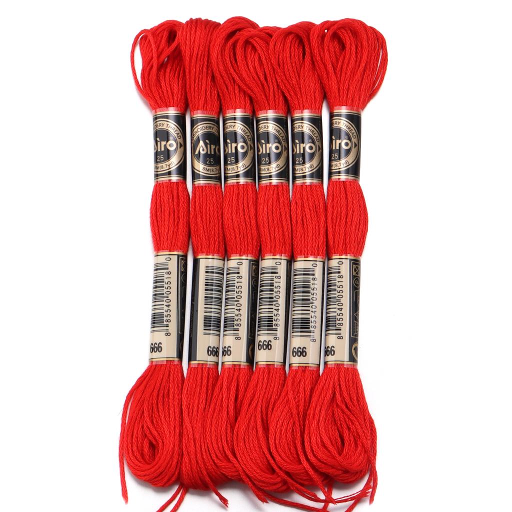 6pcs/lot Colorful Cross Stitch Threads Polyester Embroidery Threads DIY Hand Sewing Knitting Embroidery Supplies Accessories