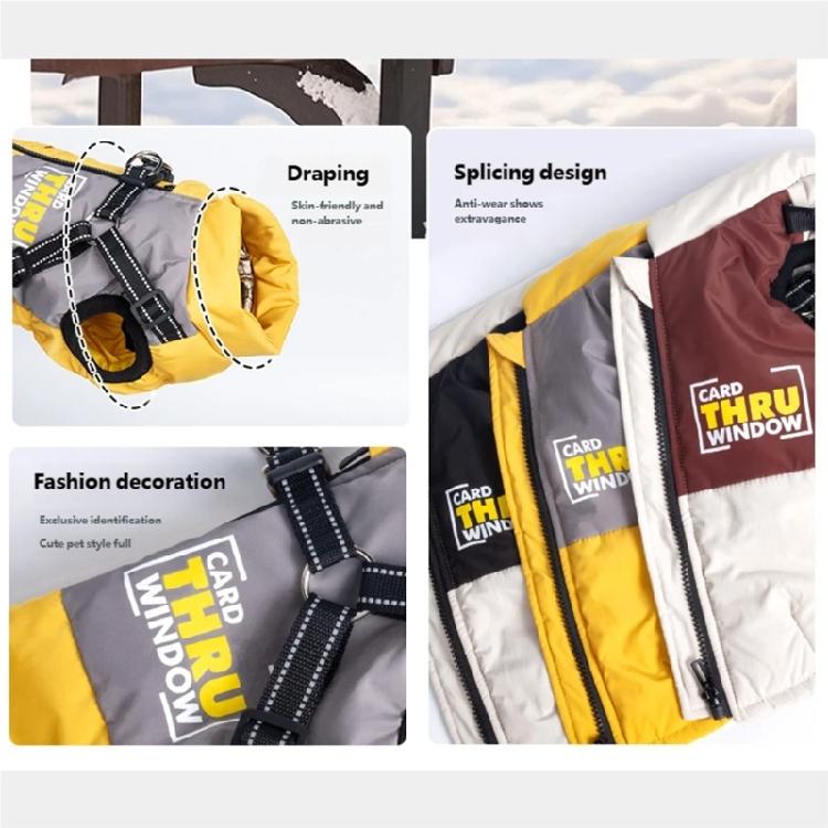 Large Dog Cotton Coat Waterproof Windproof Comfort 2 Leg Clothes Thicken Warm Jackets for Outdoor Walking Running