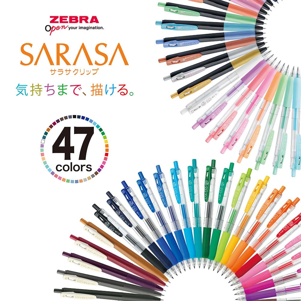 Zebra Sarasa Clip Gel Ballpoint Set of Pen, 0.7mm, Red, 5, P-JJB15-R5-AZ