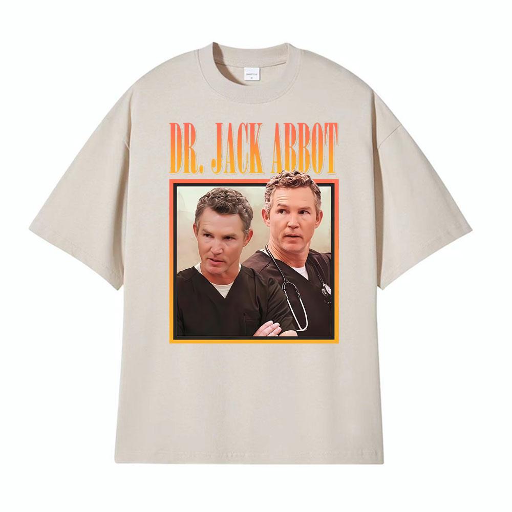 

Dr. Jack Abbot Funny Print T Shirts Unisex Women Clothing Oversized Vintage Short Sleeve T-shirts 100% Cotton Comfort Loose T-shirt 4XL