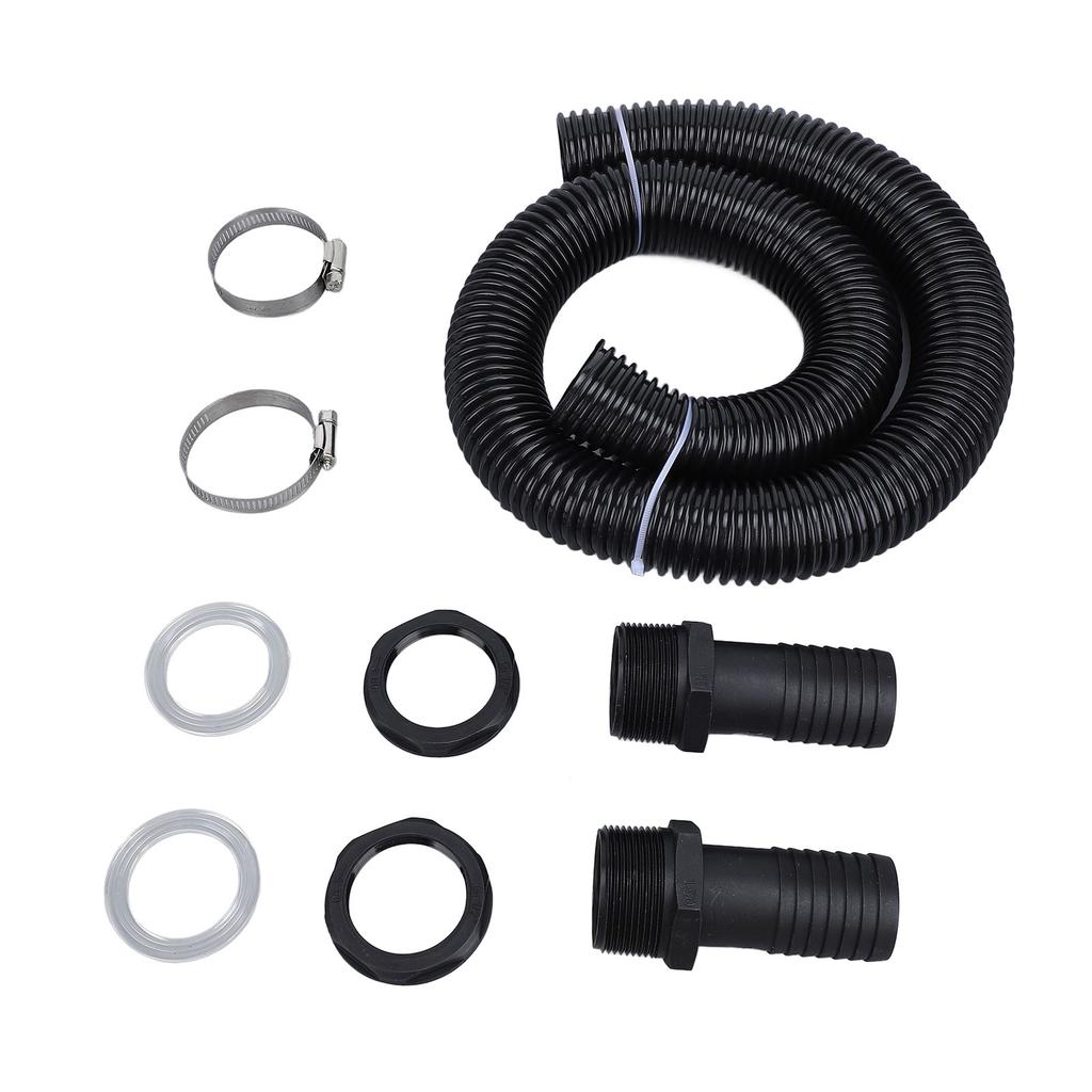 Rain Barrel Hose Connector Kit 39.4 Inch Plastic Rain Barrel Diverter Linking Kit for Rainwater
