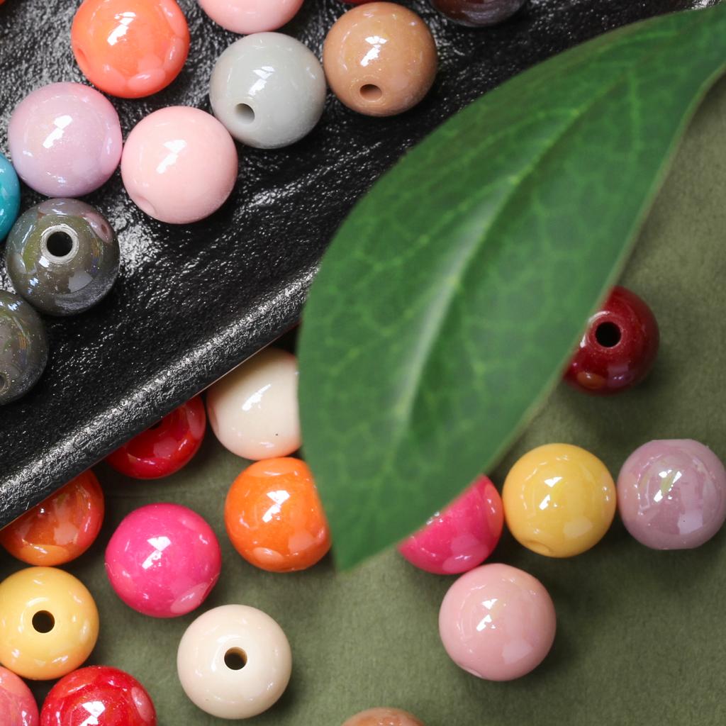 Jewelry Making Acrylic Loose Beads 20Pcs 10mm Pendant Necklace Bracelet Wholesale DIY For Glossy