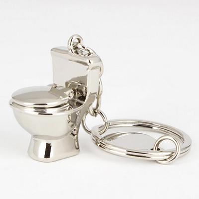 Sød Mini Toilet Evigt Nøglering Metal Nøglering Nøglering Nøglering Kreativ Gave