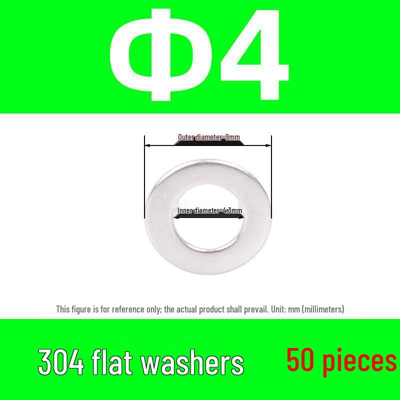 304 Stainless Steel Flat Washer M2-M30 – Oversized Option Available – Free Shipping