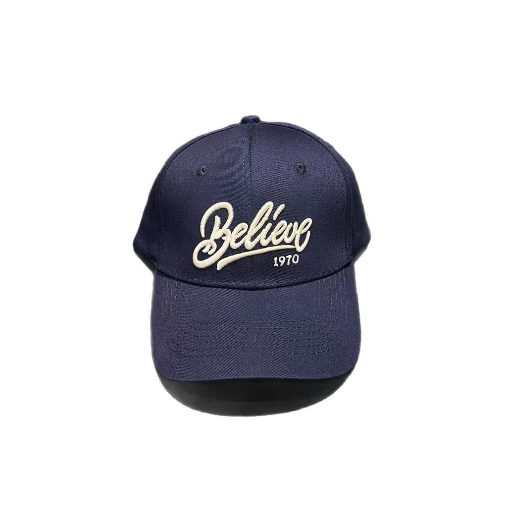 Shaped Three-dimensional Embroidered Letter Hard Top Baseball Cap Female Korean Ins Casual Simple and Versatile Sunshade Cap