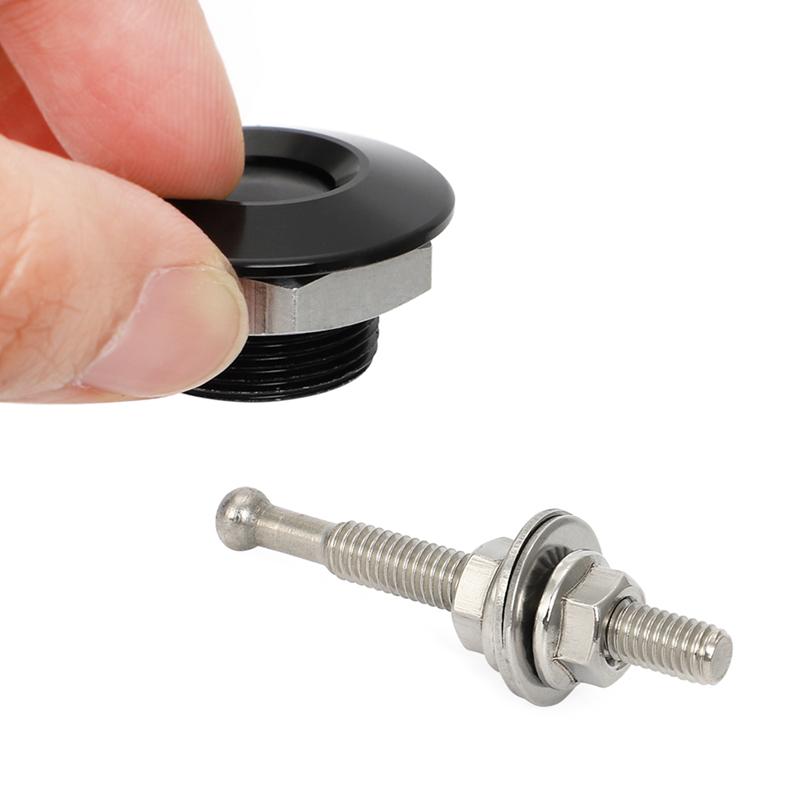 Universal Push Button Billet Quick Release Fasteners Set for Racing Car Front Bumper, Hood Pin, Engine Bonnet Lock, Latch Clip Body Kit