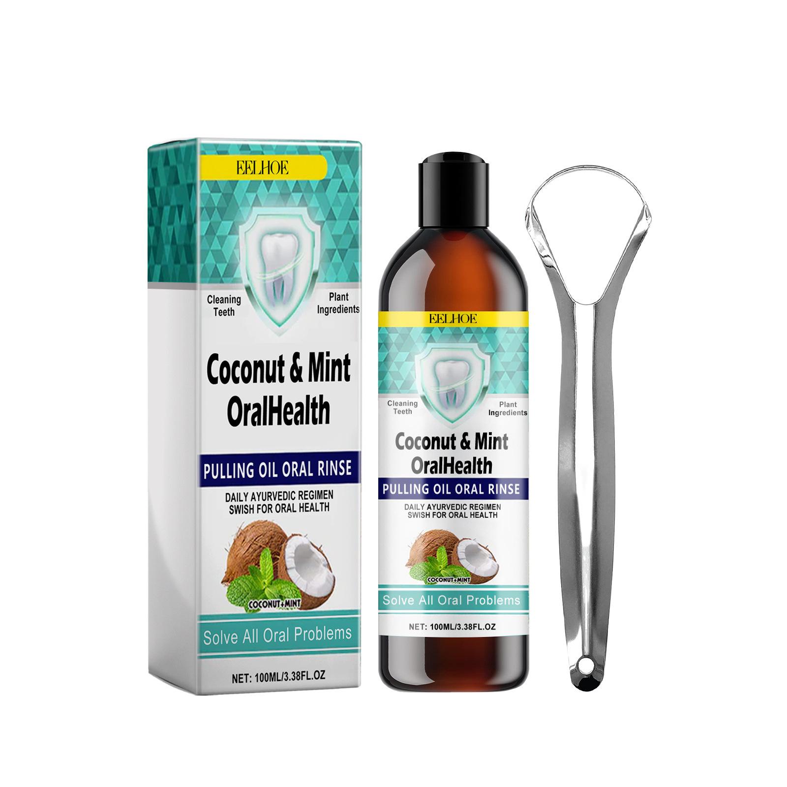 EELHOE Gentle Coconut Oil Mouthwash for Clear, Bright Teeth and Pure Oral Care