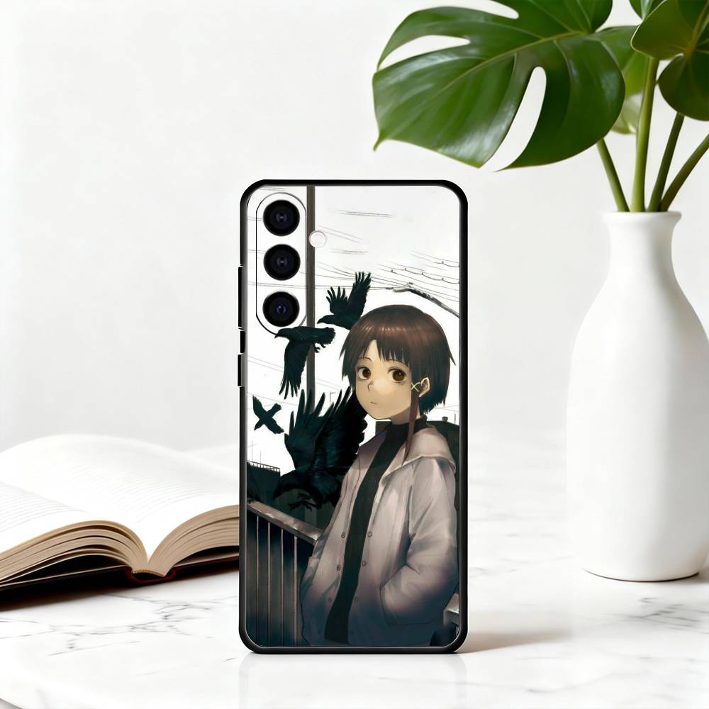 S-Serial L-Lain E-Experiments-SEL Phone Case Black Silicone Soft For Samsung Galaxy A73,A72,A71,A70,A53,A52,A51