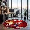 Custom Name Rayman Printed Round Rug Carpet Chair Rug Area Rug Entryway Doormats,for Office Chair Living Room Bedroom Kitchen Room.