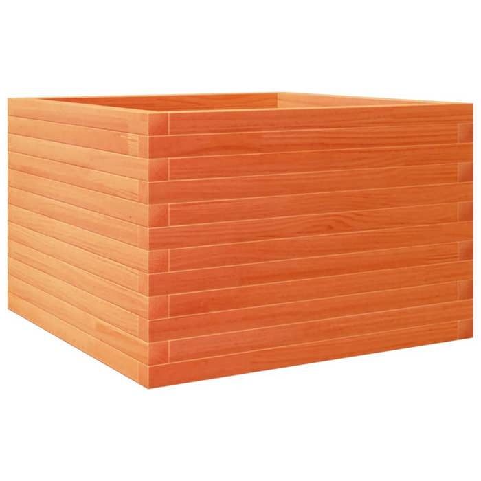 VidaXL Jardinière cire marron 70x70x45,5 cm bois de pin massif, jardinière d'extérieur, bac à fleurs, boîte à plantes, 847255