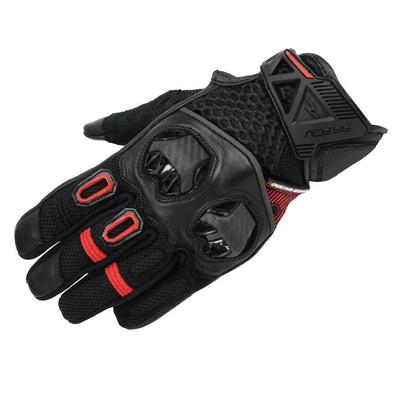 ROUGH & ROAD Motorcycle Gloves Jet Air Adventure Mesh Gloves Black/Red WL Women Women RR8426BK/RDL3