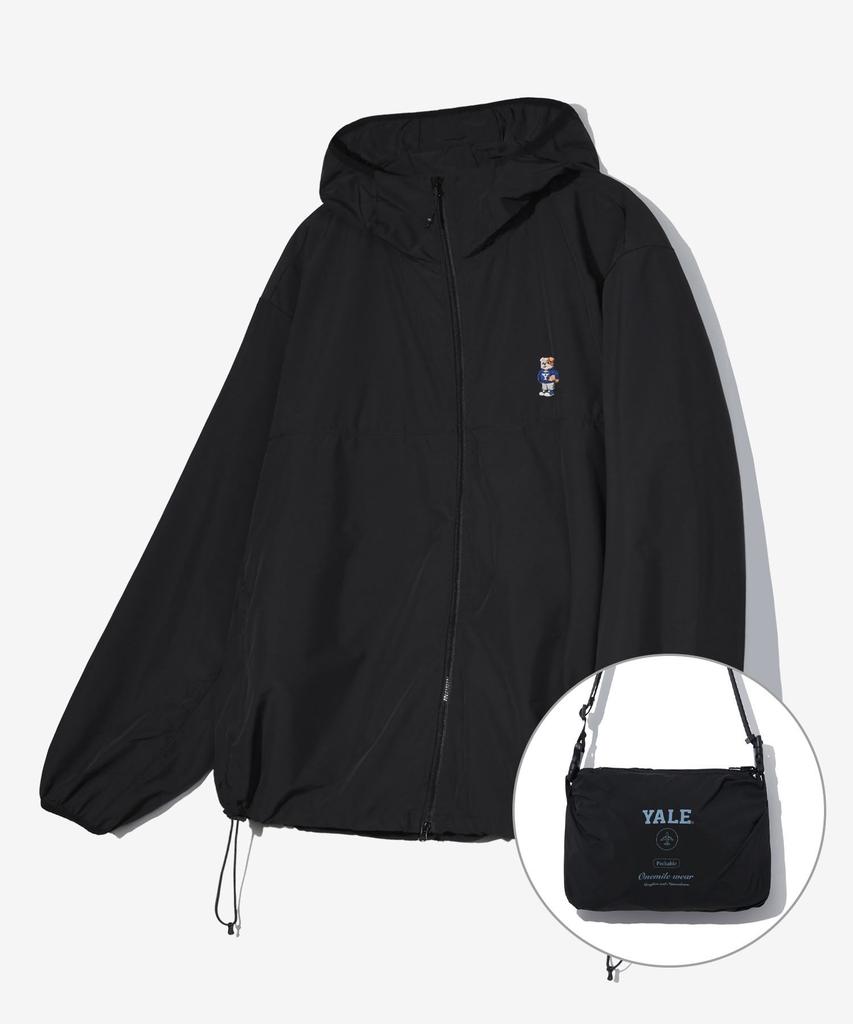 Yale Embroidery Dan Lightweight Packable Windbreaker_Black