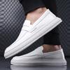 Fashion Men's Classic Anti Slip Casual Leather Shoes Simple All-match Men Loafers Lightweight Flats Fashion Male Driving Shoes Moccasins