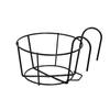(1 Piece) (White Iron Frame 15cm) Round Balcony Railing Hanging Rack, Garden Iron Frame, Wall Mounted Flower Pot,