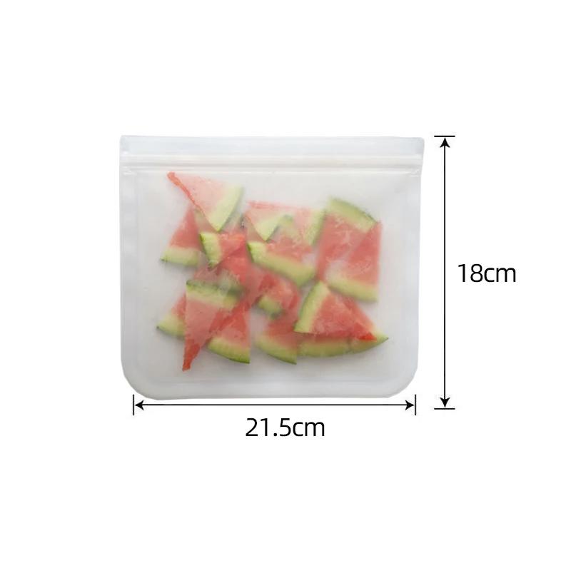 Recipientes de armazenamento de alimentos de silicone sacos de armazenamento de alimentos reutilizáveis sacos de almoço levante-se zip fechado saco copo alimentos frescos recipientes à prova de vazamento
