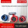 IP67 Waterproof Explosion-Proof Surface Mount Plug Connector - 3-Pin, 4-Wire, 5-Hole, 63A/125A for Aviation Industry