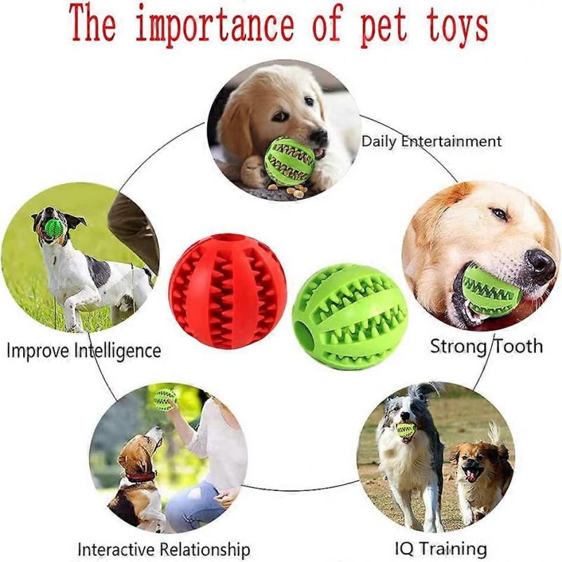 Dog Ball, Dog Toy Ball, Dog Chew Ball Toy, Interactive Toy Ball, for Small, Medium, Large Dogs, 5 cm Natural Rubber, Tooth Cleaning, Dog Toy, Dog Game