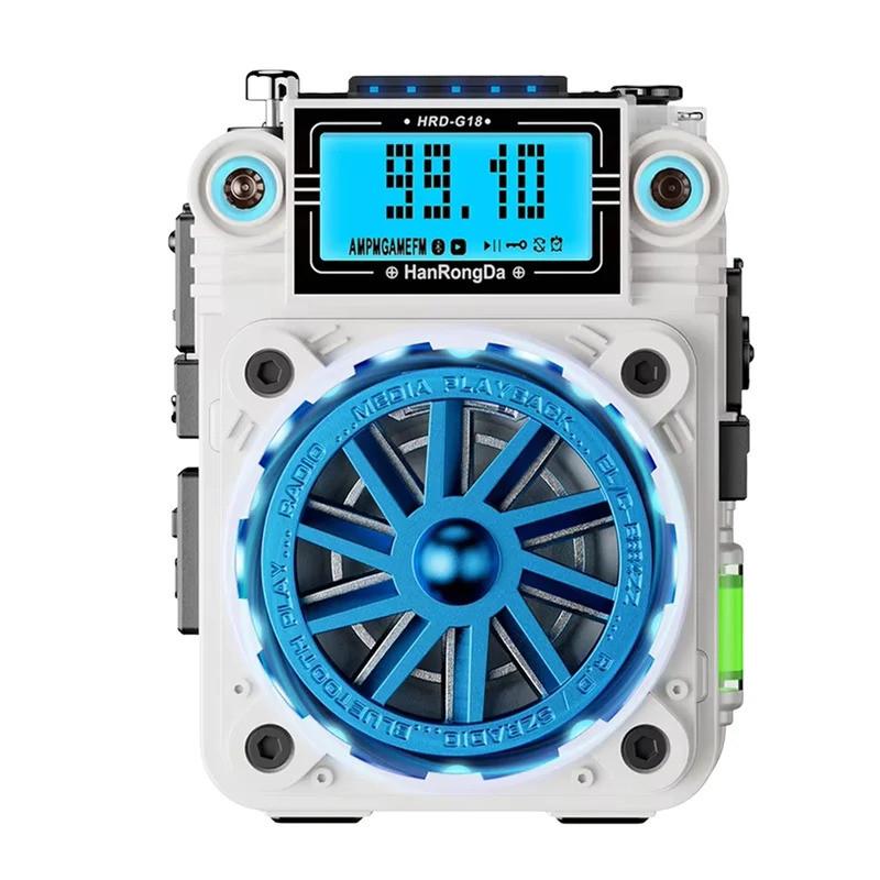 

Оригинальный портативный FM-радиоприемник HRD-G18 76-108 МГц, DSP, многофункциональный аудиодинамик, поддержка режима воспроизведения с TF-карты